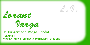 lorant varga business card